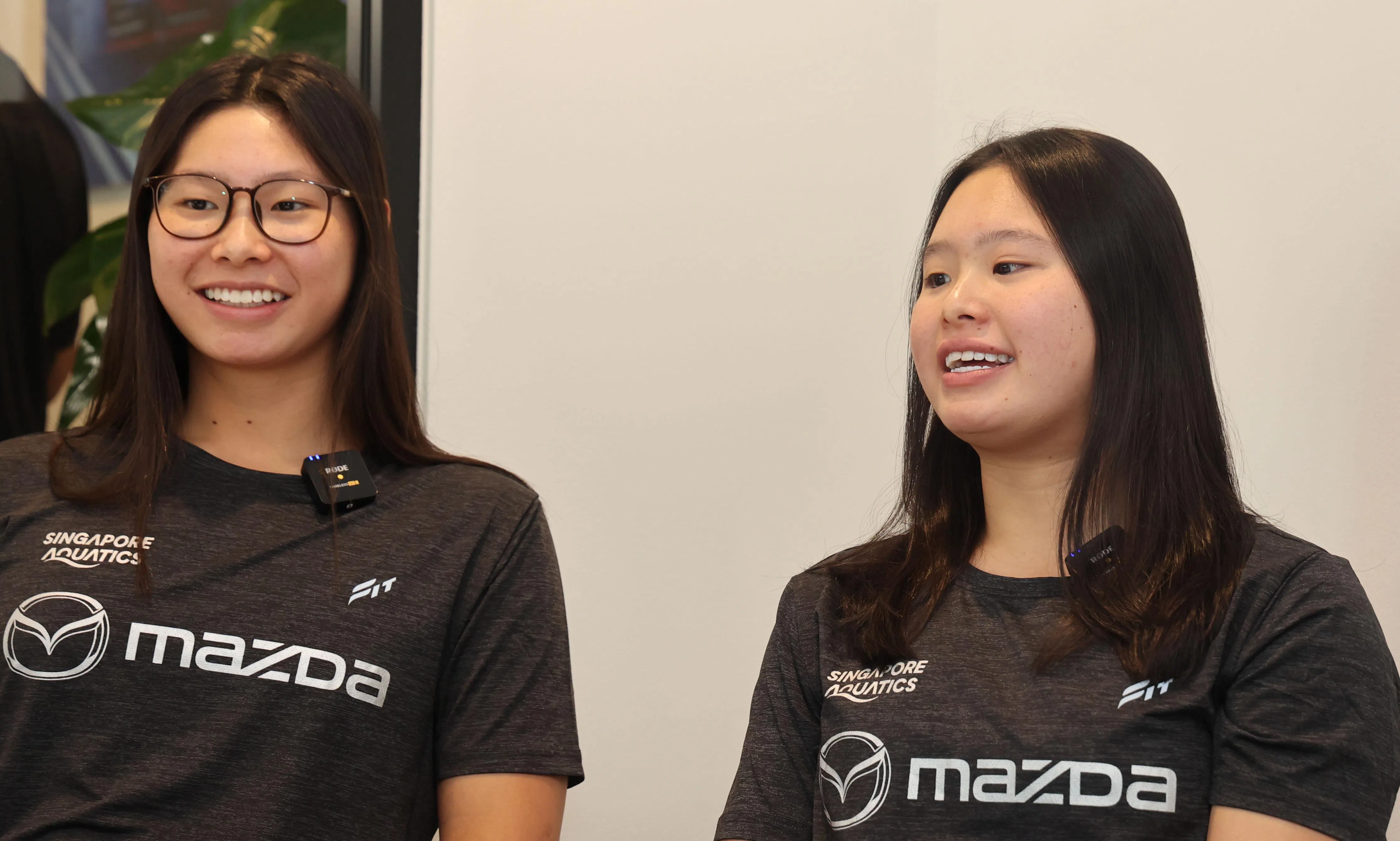 沈氏姐妹沈恩夷（左）和沈恩彤会在接力赛出战蛙泳和仰泳棒。（邬福梁摄）