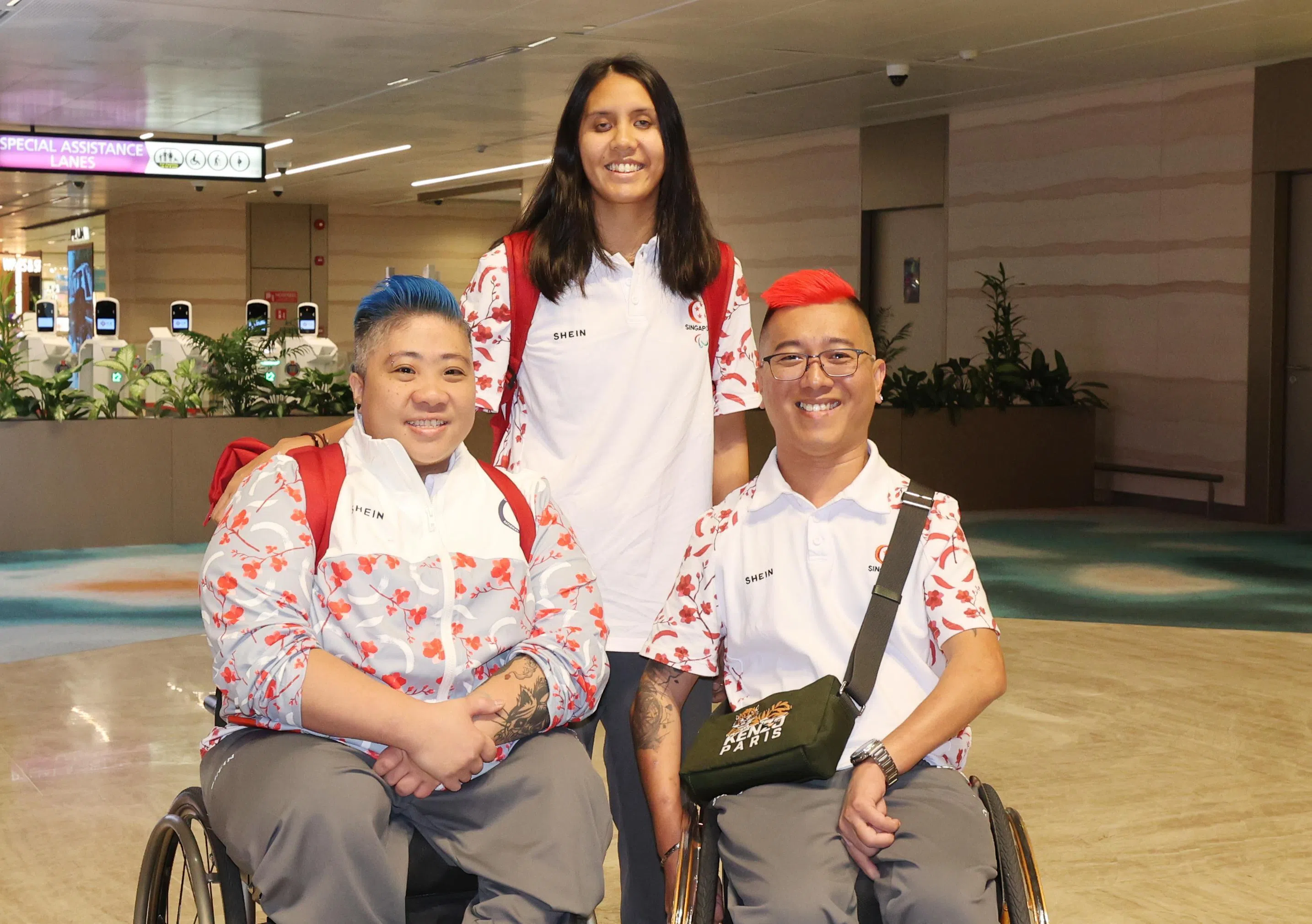 （左起）我国前残障泳将吴蕊思、前盲人门球女球员洪慧欣和前残障帆船手陈威强，本届亚细安残运会将分别转战射击、柔道和硬地滚球。（邬福梁摄）