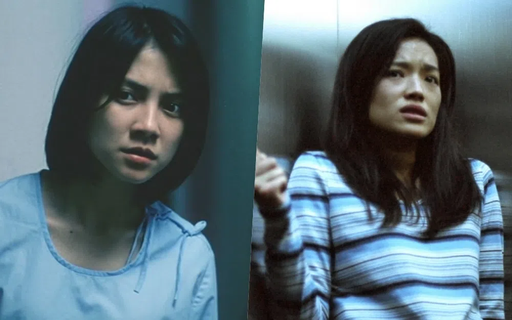 李心洁（左图）和舒淇分别是《见鬼》第一、二系列女主角。（互联网、档案照）