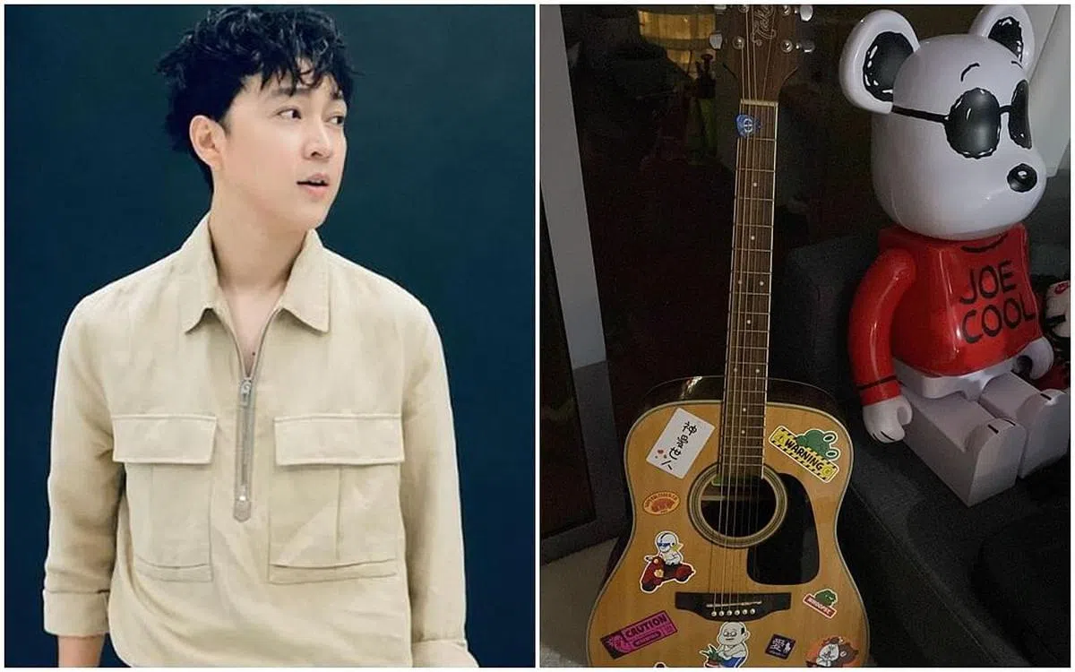 徐鸣杰至今家中都还有木吉他。（徐鸣杰提供）