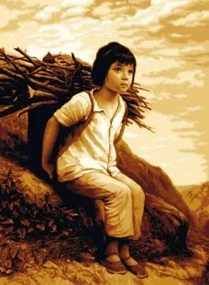 在新加坡展出的人物剪纸作品中，李宝凤最中意《向往》。（主办方提供）