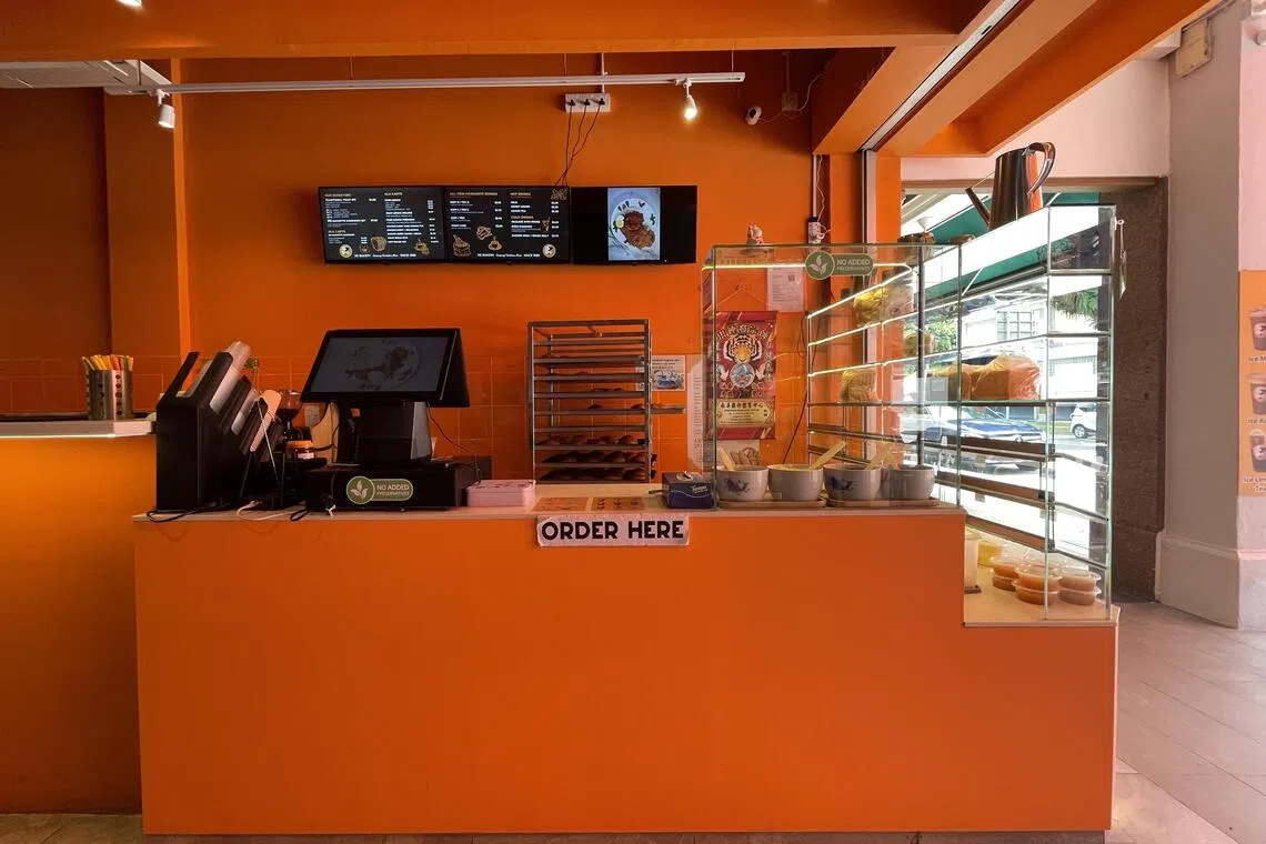 杰传统面包的新面包店颜色鲜艳。（黄靖晶摄）