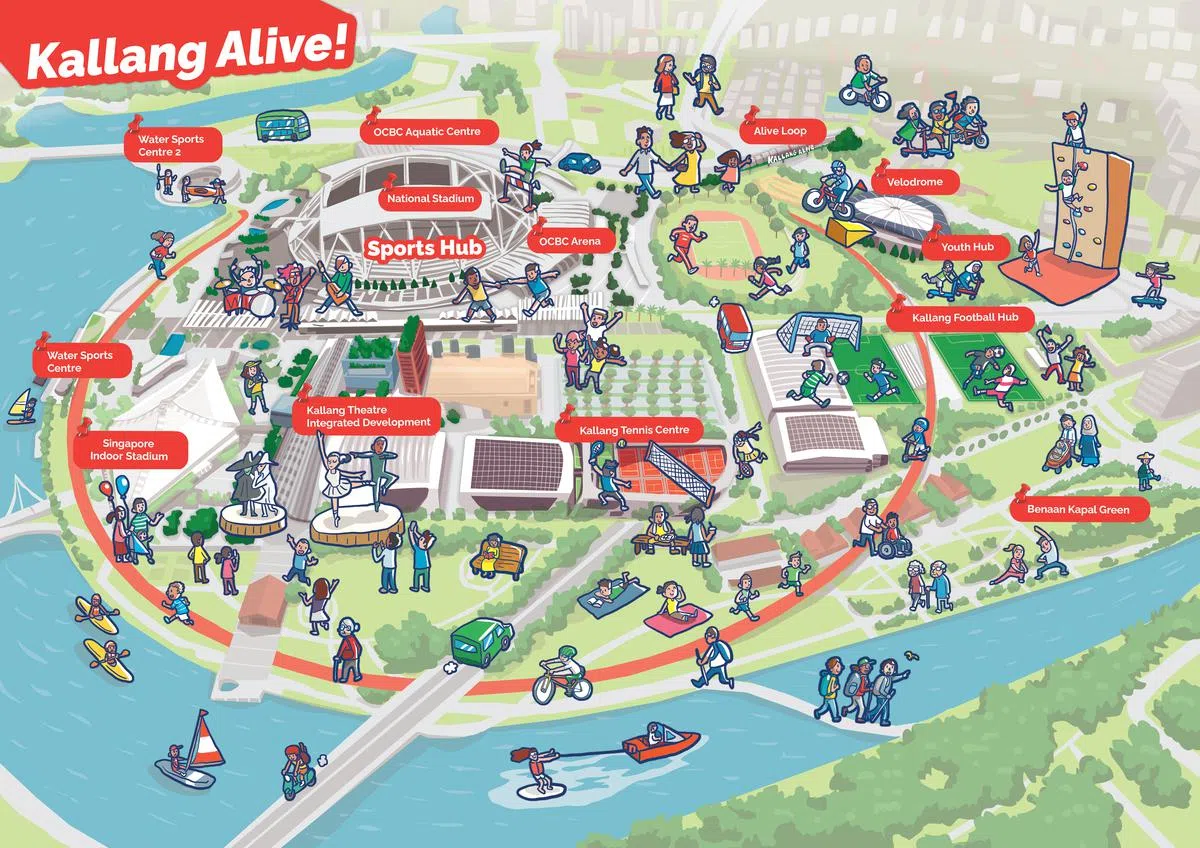 在“活力加冷”计划下，体育城一带的众多体育与休闲设施将融入到整个社区中，更亲近居民。（体理会提供）