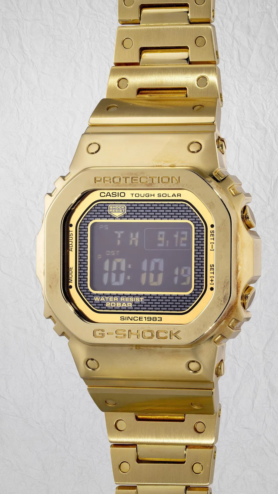 卡西欧G-Shock系列Dream Project，以纯金打造，限量生产35枚。（富艺斯提供）