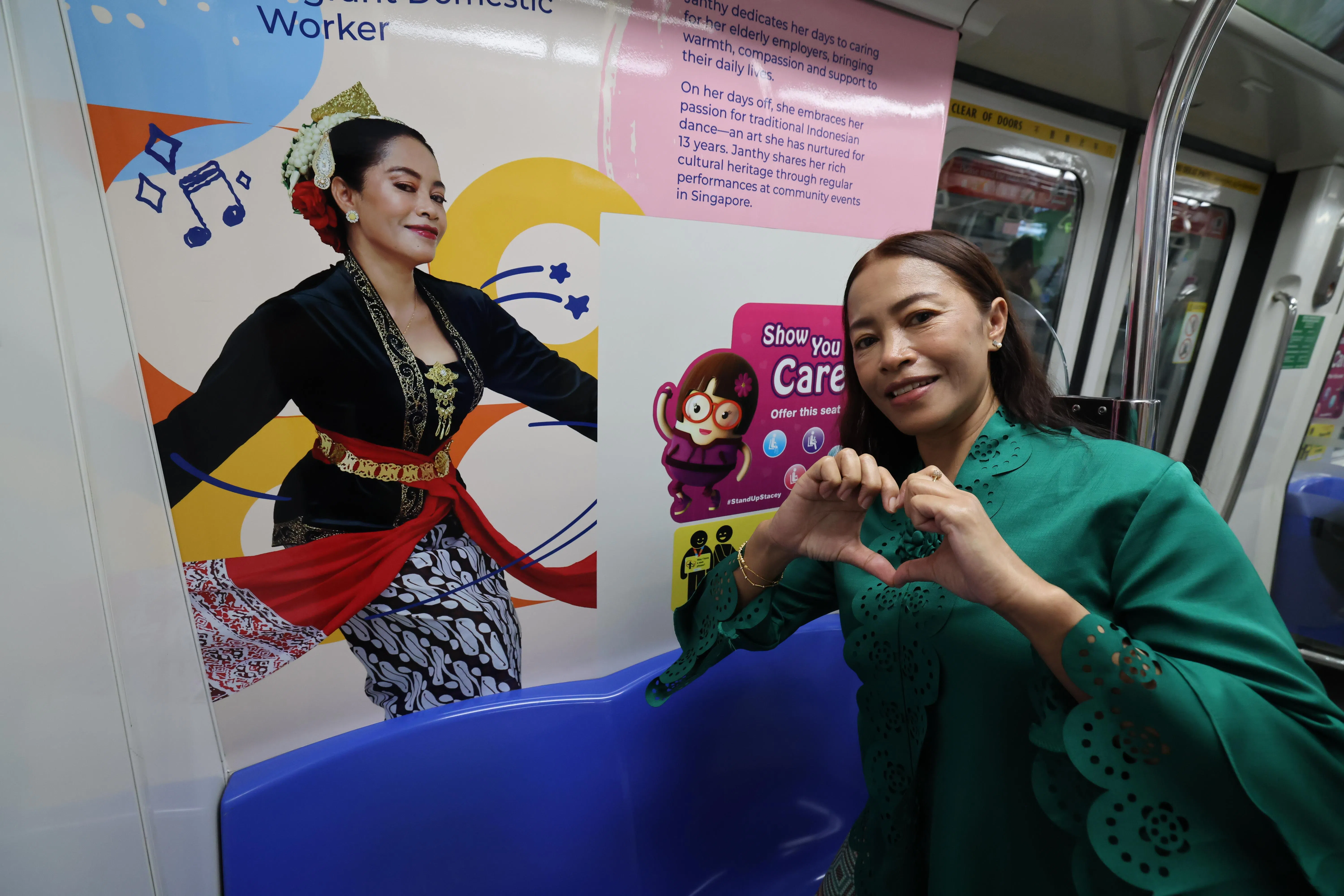 在本地工作16年的印尼帮佣哈里扬蒂是一名舞蹈达人。（梁麒麟摄）