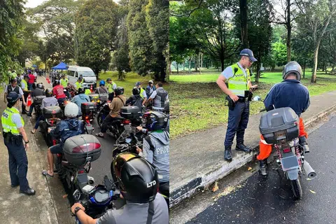 三单位兀兰关卡联合执法 逾160名电单车骑士被查