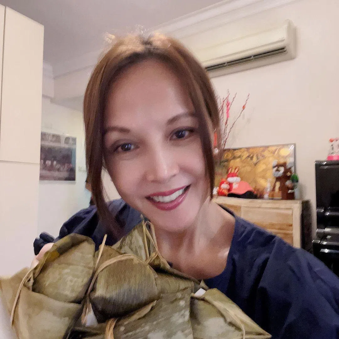 陈丽贞收到好邻居包的粽子。（取自艺人IG）
