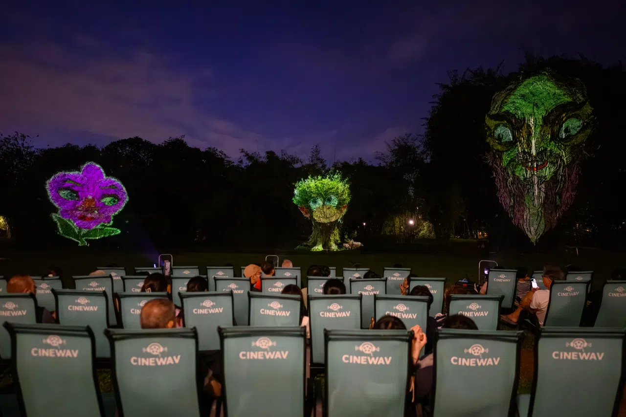 Cinewav去年首次跟新加坡植物园合作，推出“Voices of the Gardens”夜间项目。（受访者提供）