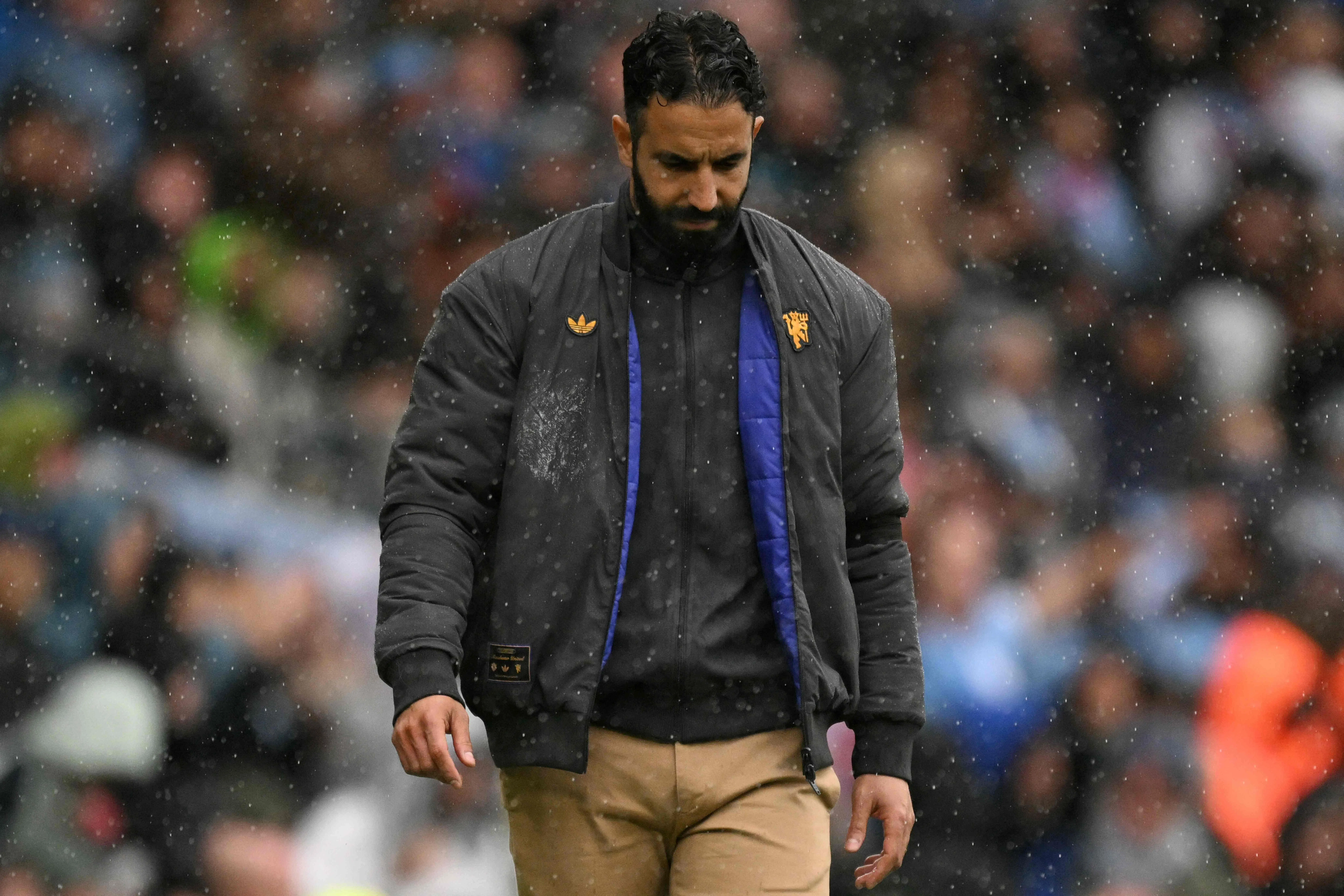 阿莫林面临的压力与日俱增，但赛程艰难无比。（法新社）