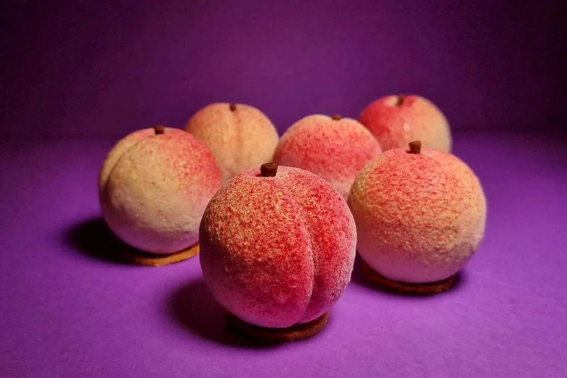 Mad About Sucre的桃子甜点，卖相美味兼具。（档案照）