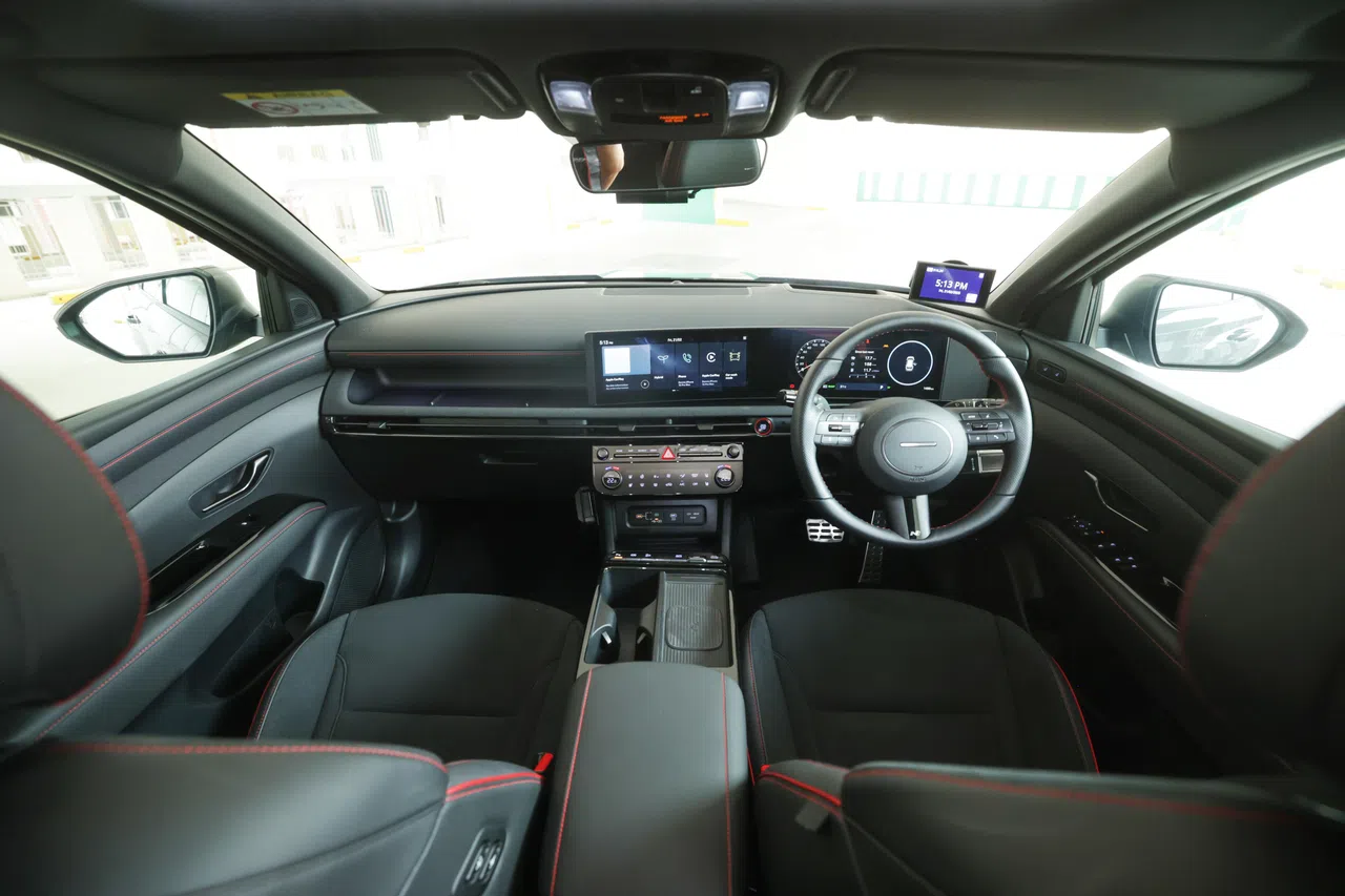 改款Tucson优化内饰布局，更富科技感。（蔡家增摄）