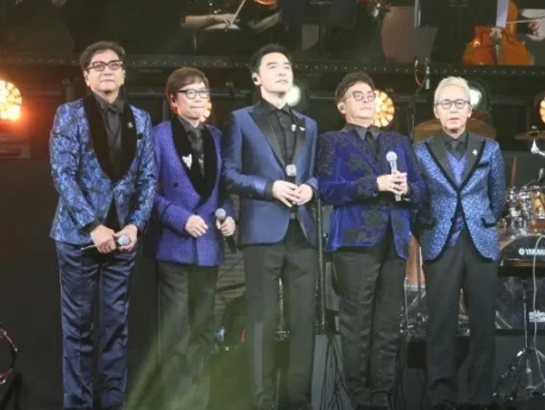 温拿乐队出道已满50年，当年的五子变成五老，半世纪音乐人生相伴。（互联网）