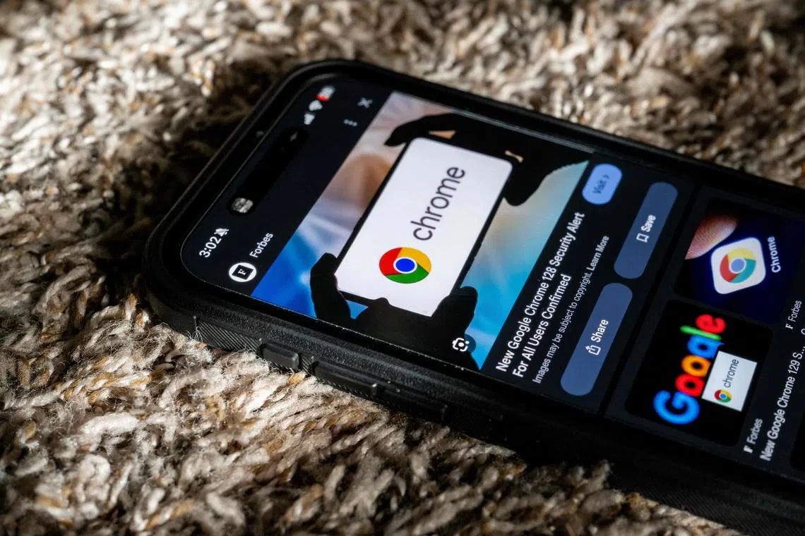 现在谷歌不必出售Chrome或Android系统，这在很大程度上消除了投资者对Alphabet前景的担忧，毕竟Chrome与安卓系统是谷歌整体业务的关键组成部分。（法新社）