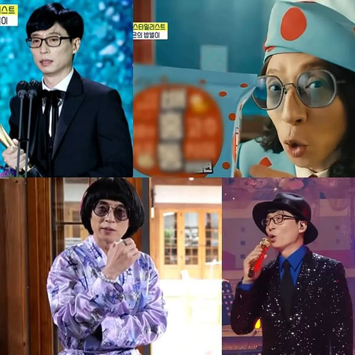 刘在锡的各种经典造型，都是出自李珠恩之手。（视频截图）