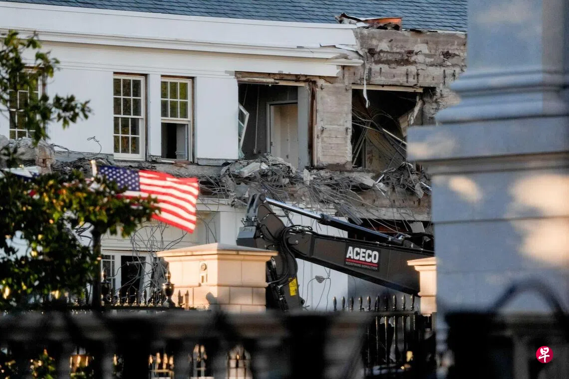 白宫东翼动工拆除特朗普要建豪华宴会厅| 联合早报