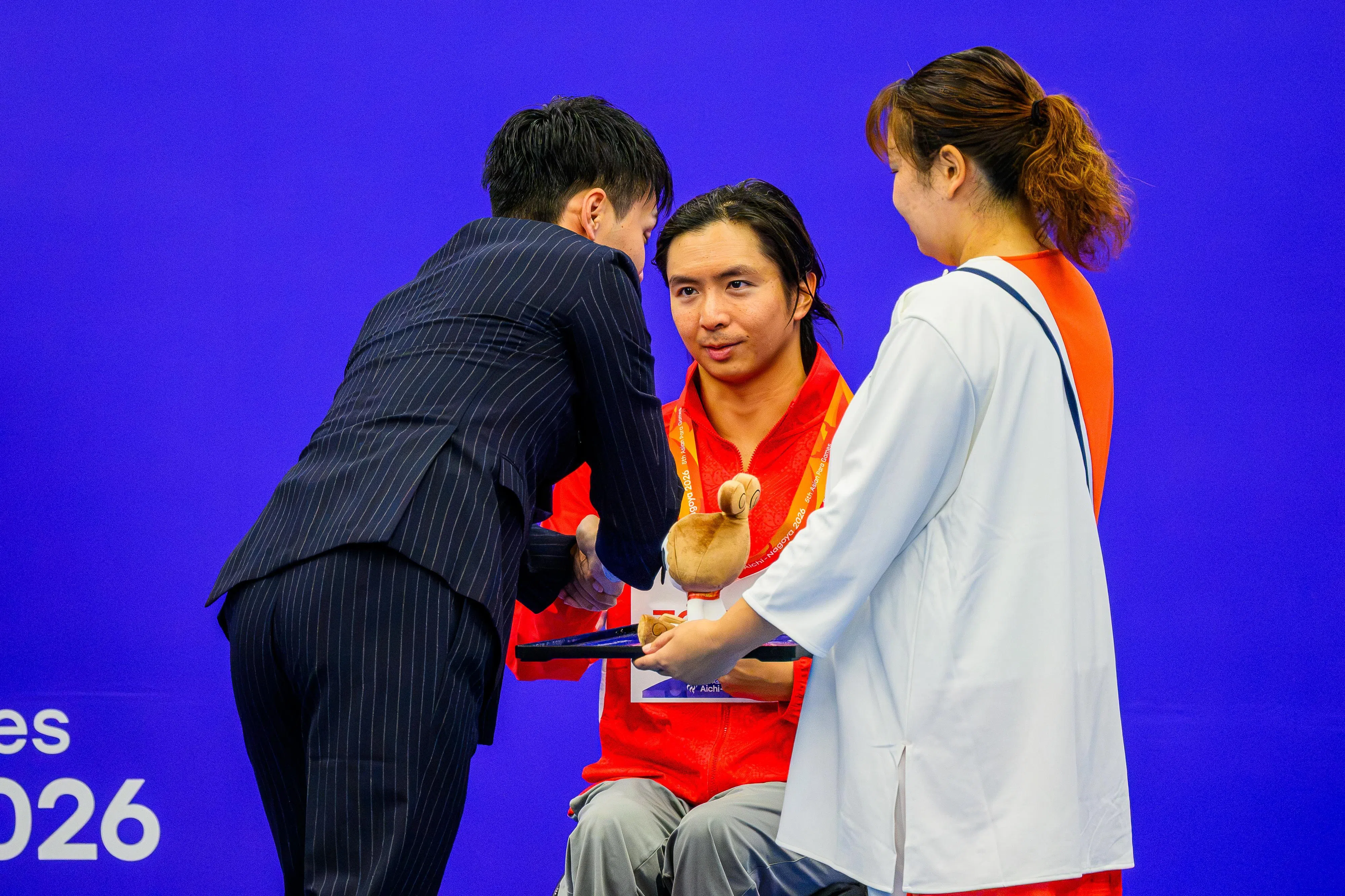 杜维崧（中）连续三天摘得铜牌，接下来将继续向卫冕发起冲击。（新加坡高水平体育管理机构提供）