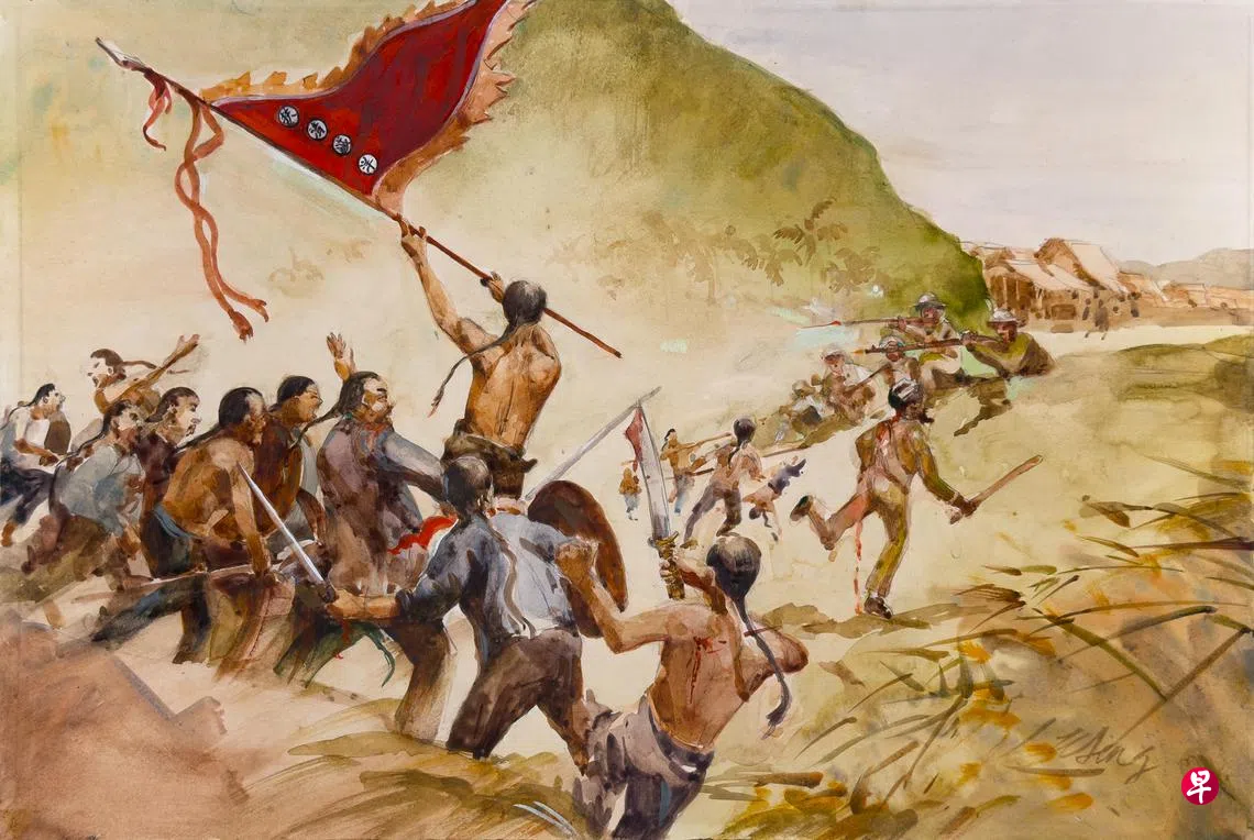 王金成早期水彩画再现建国奇迹| 联合早报