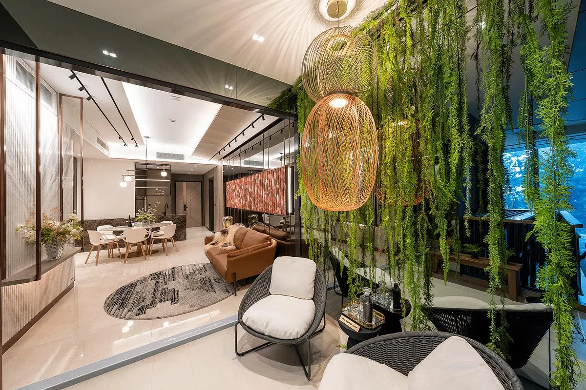 公寓拥3.225米的楼层高度，配合舒适自然的设计意念，打造完美生活空间。（图/PERFECT TEN提供） 