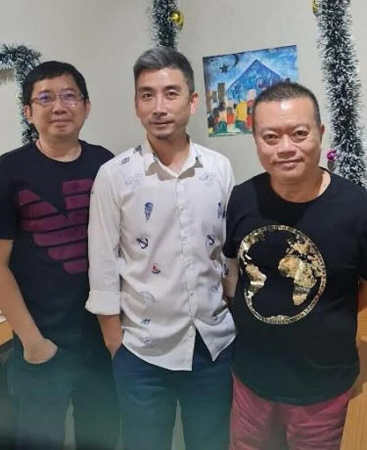 （左起）《阿莲天使》出品人孙魏克，导演王艳宾与编剧许声亮。 （受访者提供）