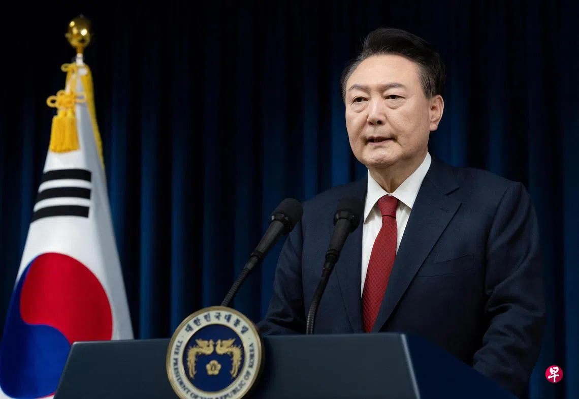 尹锡悦发表国民谈话就紧急戒严事态道歉| 联合早报