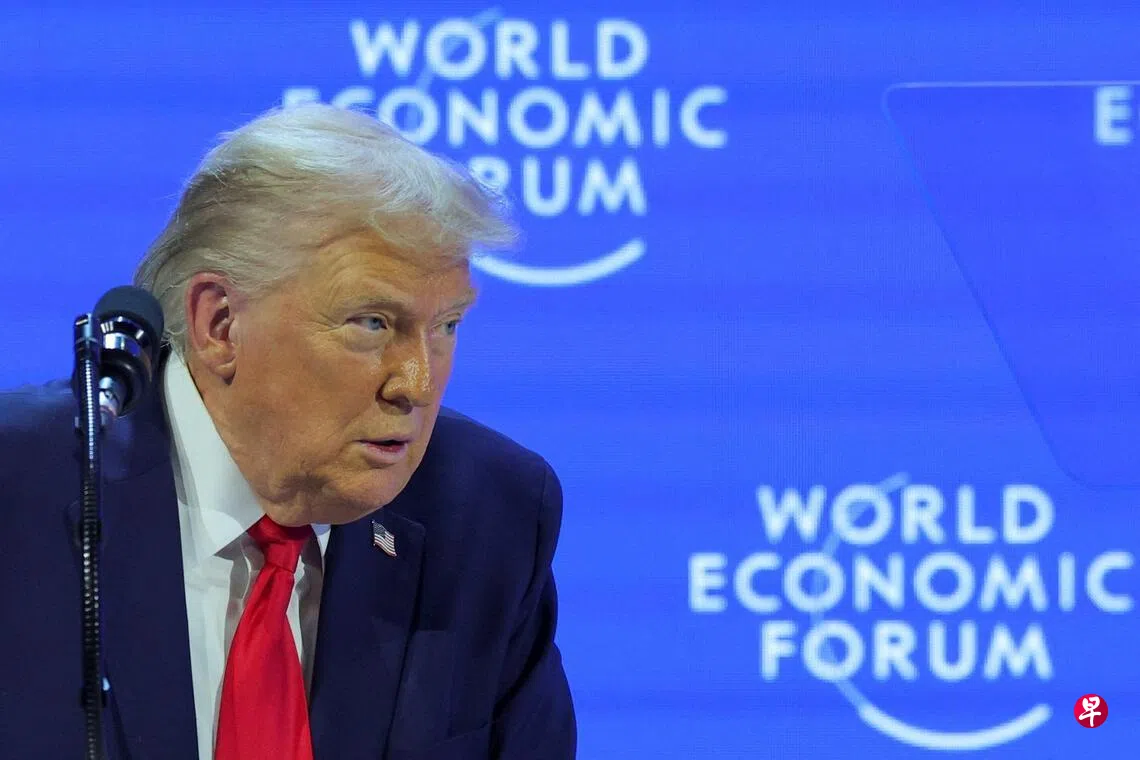 1月21日，特朗普在达沃斯论坛说，加拿大之所以能够继续存在，全仰赖于美国。 （路透社）