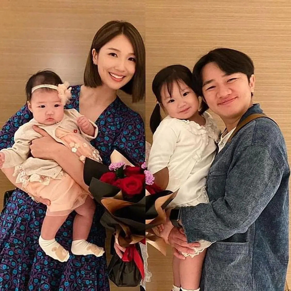 王祖蓝和李亚男有两个女儿。（IG）