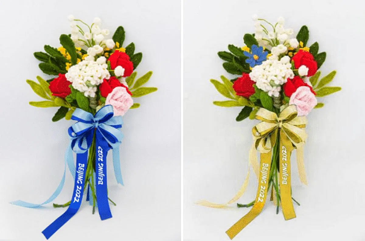 颁奖花束。（央视新闻） 