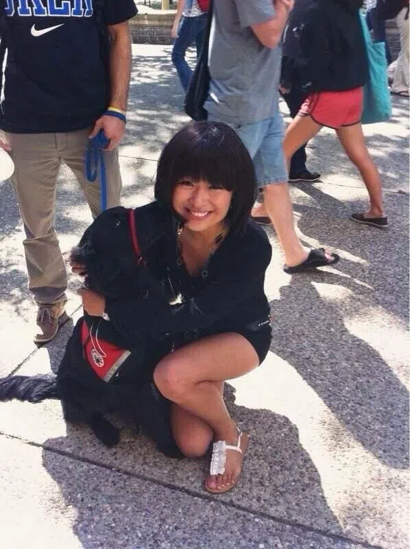 梁娇颖从小就被说是“小丑妞”。（受访者提供）