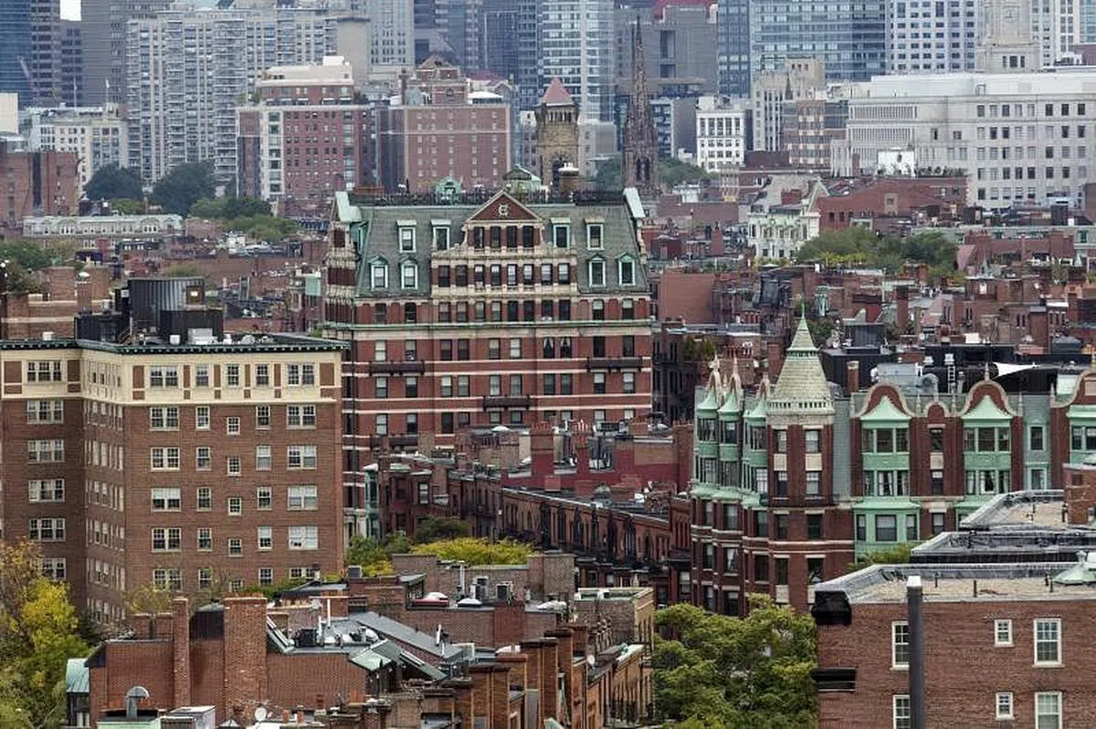 波士顿市区。（彭博社）