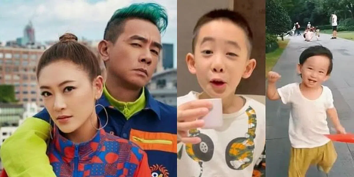 陈小春和应采儿生有两个儿子。（微博）