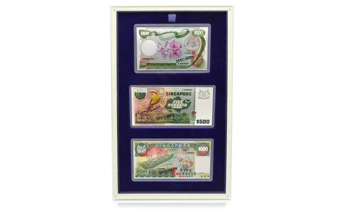 新加坡造币厂推出面额1万元和500元复制钞| 联合早报