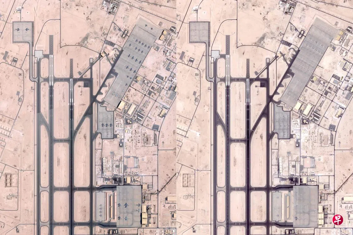 卫星图像显示美国军机已离开卡塔尔基地| 联合早报