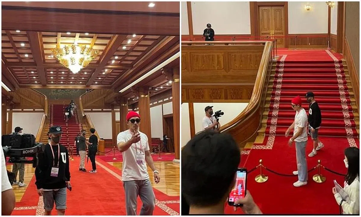 Rain分享自己在青瓦排彩排照。（取自艺人IG）