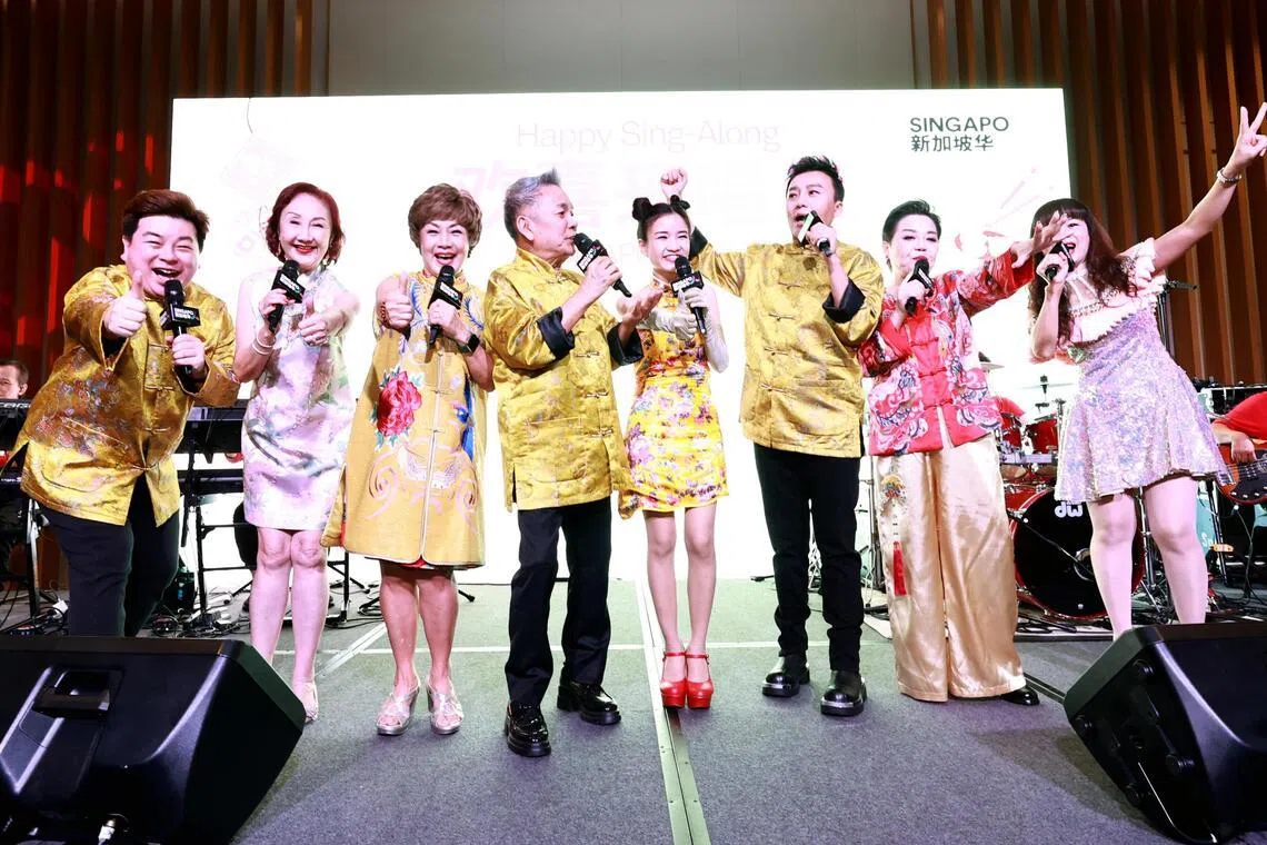 2026《欢喜来唱歌》新春特备活动邀请八位艺人登台献唱。（周国威摄）