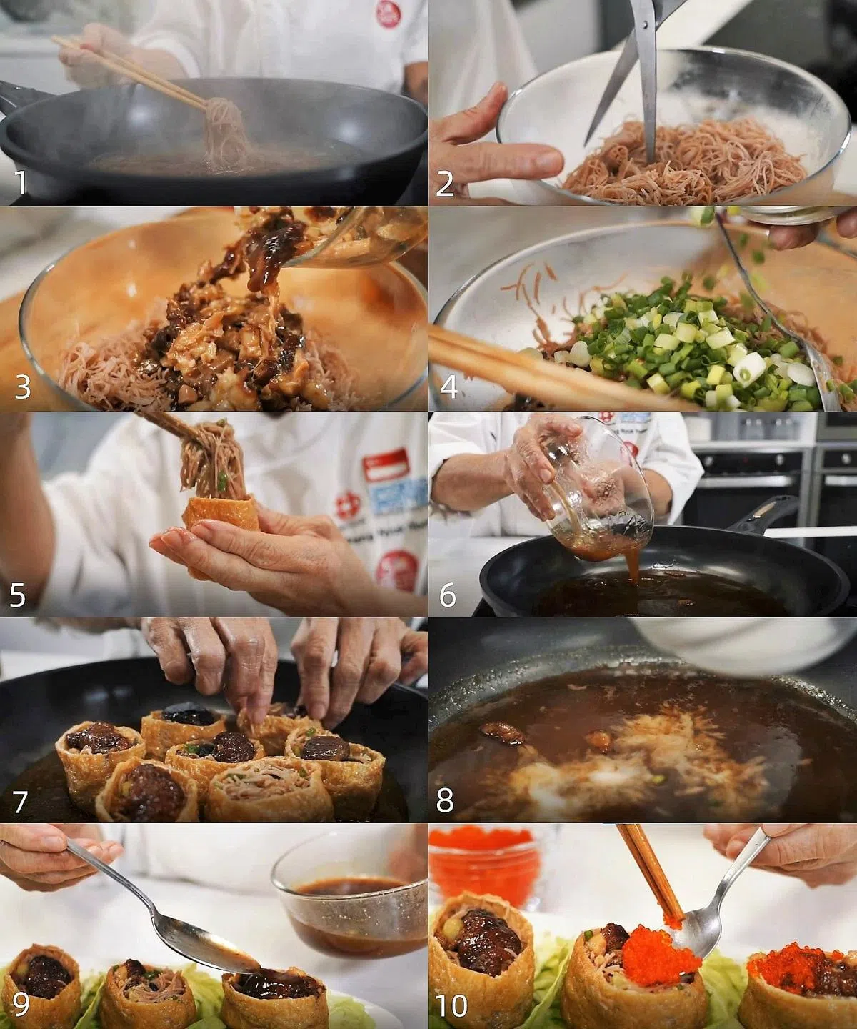 福袋满满烹调步骤。（视频截图）