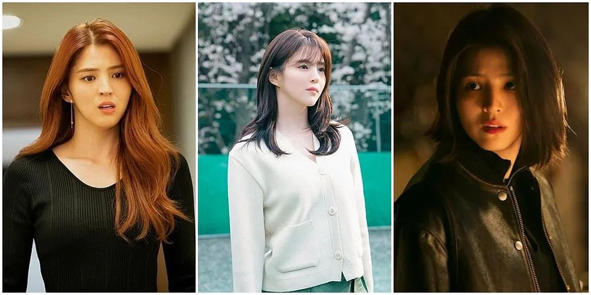 韩韶禧自《夫妻的世界》（左）爆红以来，马不停蹄接演了《无法抗拒的他》（中）及《以吾之名》。（图/互联网）