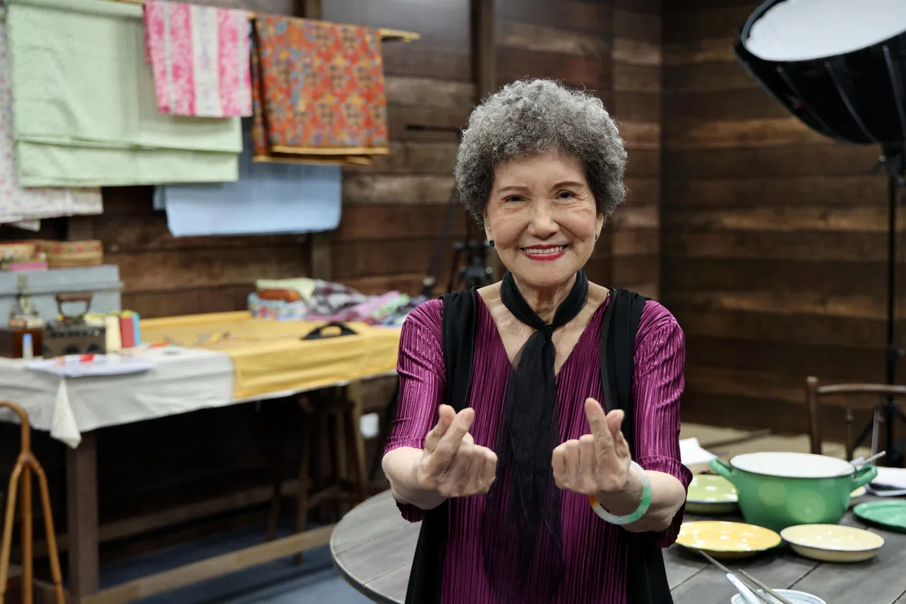 84岁的郑秀萍是训练班中最年长的学员。（梁麒麟摄）