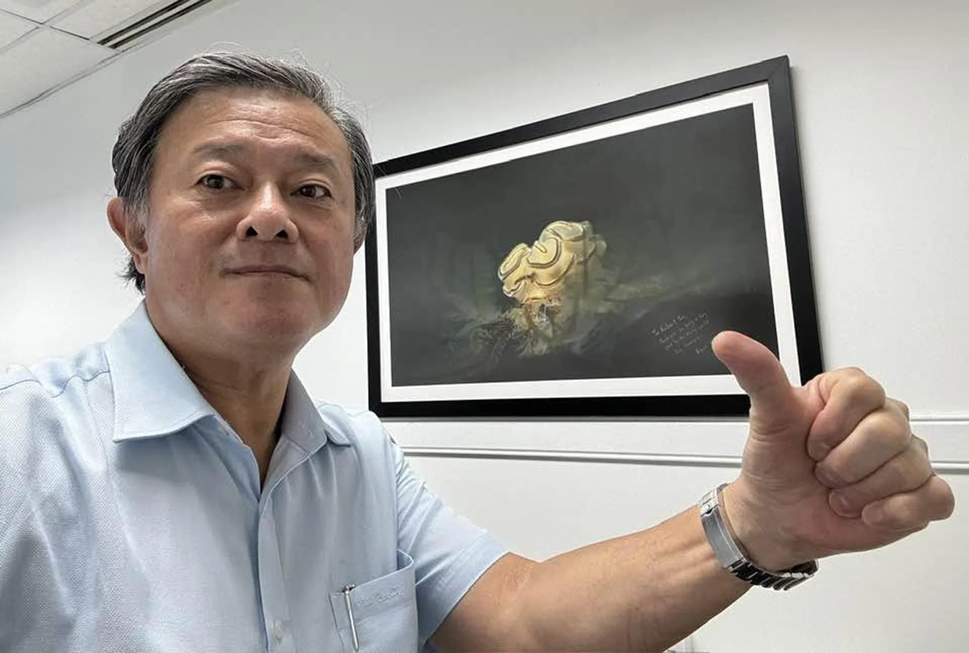 从陈顺良生前在脸书分享的内容，也可看到他经常记录潜水时遇见的海洋生物，展现他对海洋的热爱。（取自陈顺良脸书）