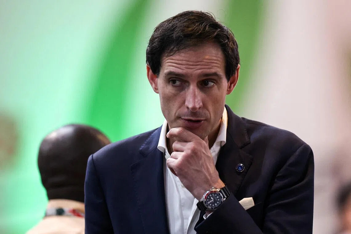 欧盟气候行动委员沃普克胡克斯特拉认为，COP30很可能以无协议的局面收场。（路透社）