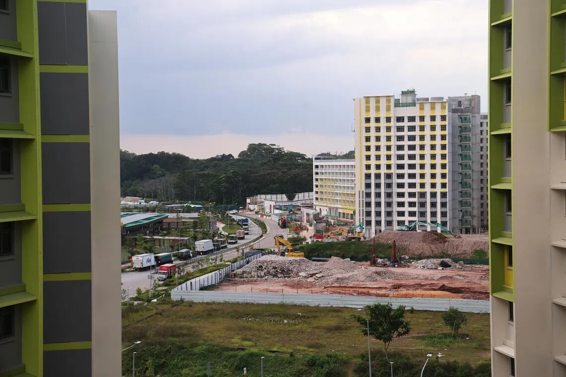 Image 16: 孙雪玲坦言，在冠病疫情期间，当局急于尽早建好预购组屋交付给居民，但面对建筑工人不够等局限，不一定可以很全面照顾到周边设施。图为兴建中的登加预购组屋项目。（陈渊庄摄）