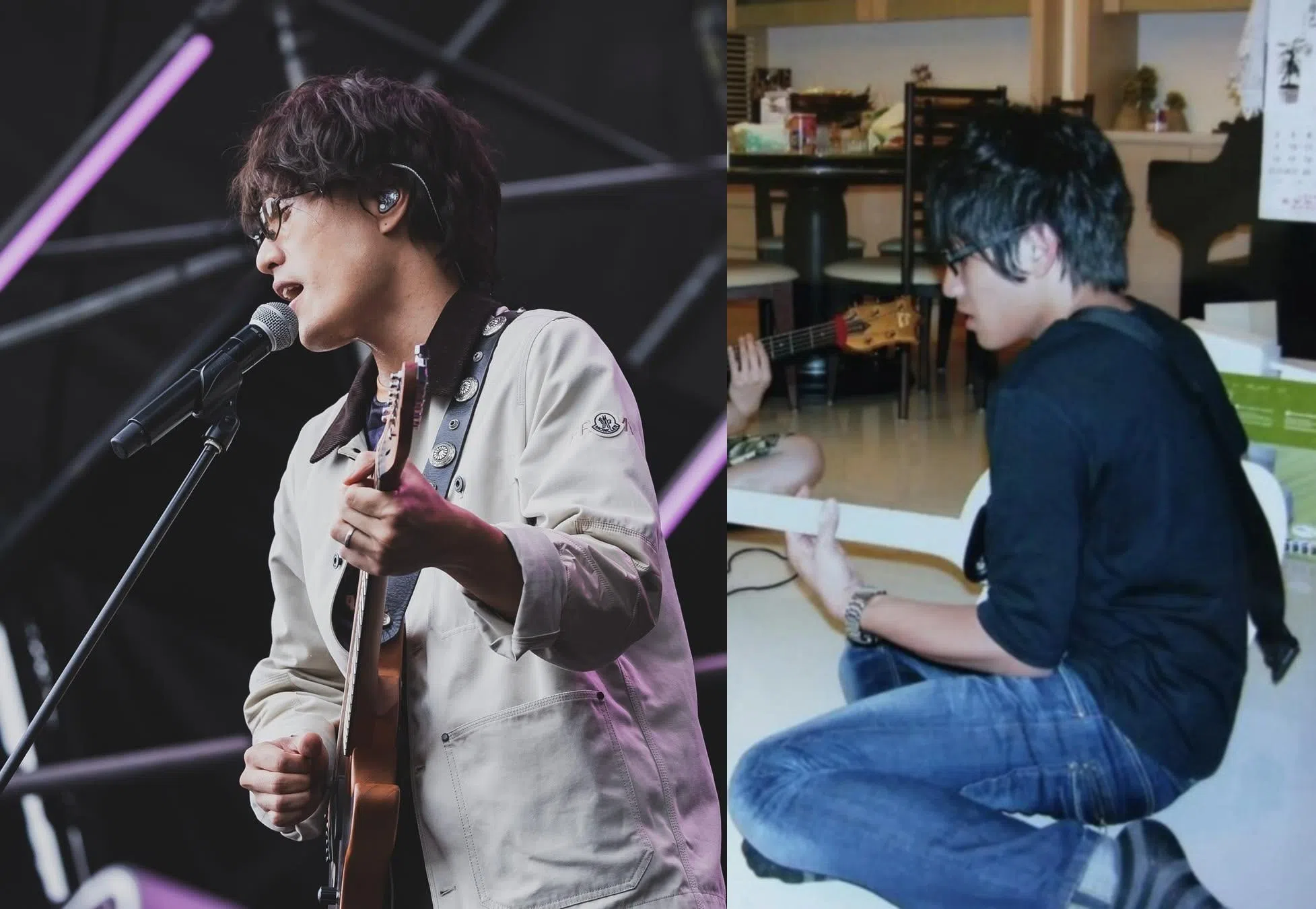 黄宣2025年11月在台湾“简单生活节”演出时，一改平时的光头形象，顶着假发登台，“复刻”自己20年前的造型（右图）。（取自黄宣IG）