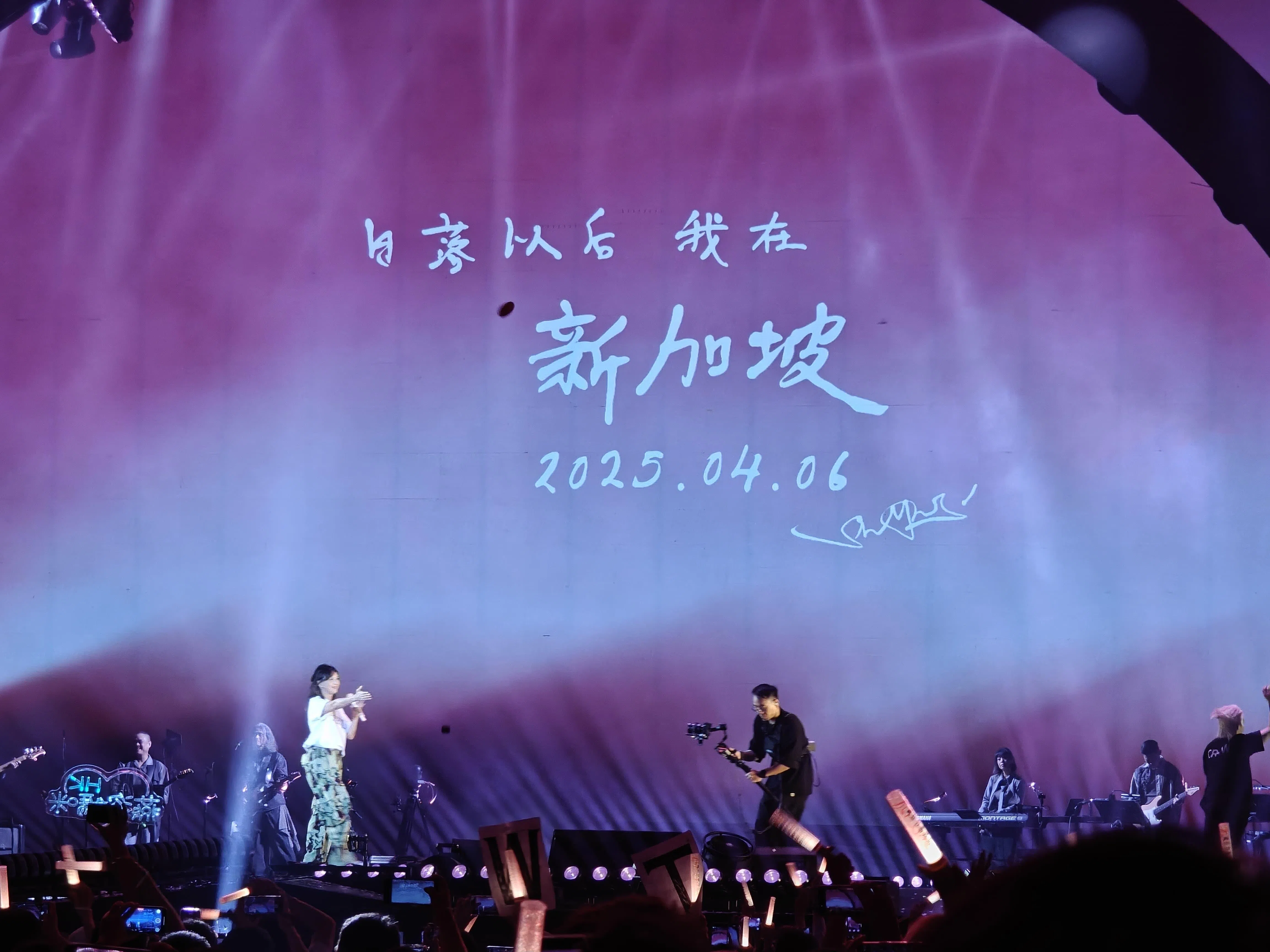 孙燕姿2025年4月6日在新加坡室内体育馆举办演唱会。（受访者提供）