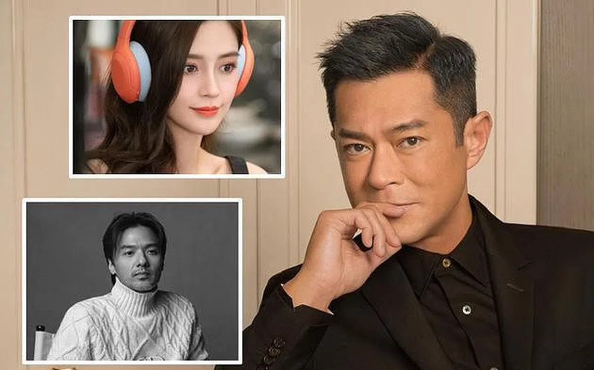 杨颖（左上图）和冯德伦（左下图）、古天乐一起合开公司。（互联网）