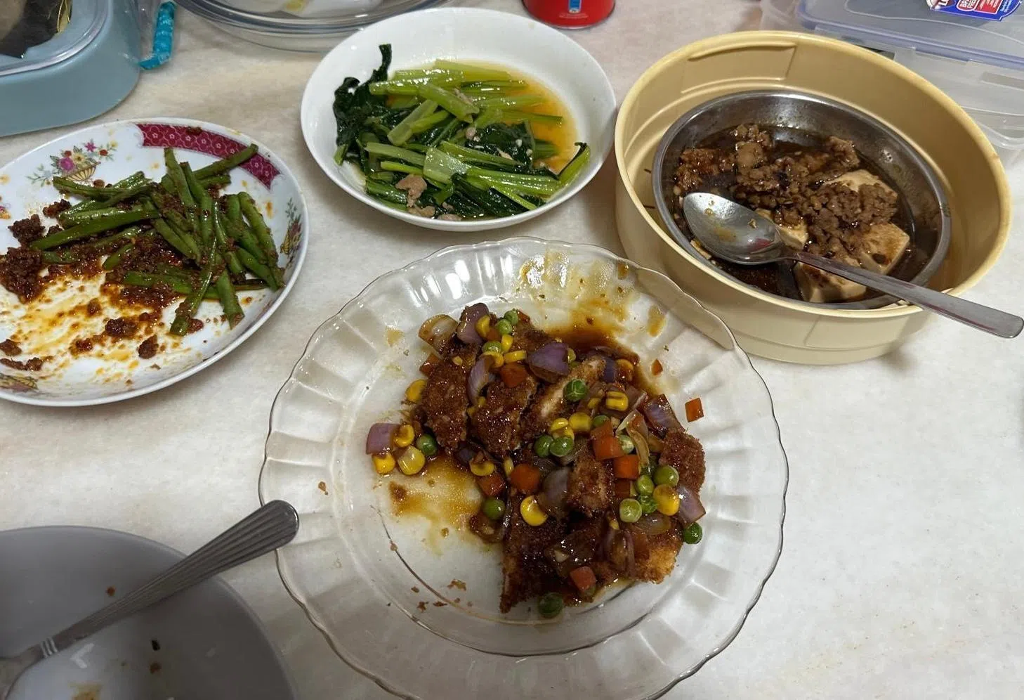 俞美恩最喜欢的料理是妈妈的家常菜，平日晚餐一般都在家吃。（受访者提供）