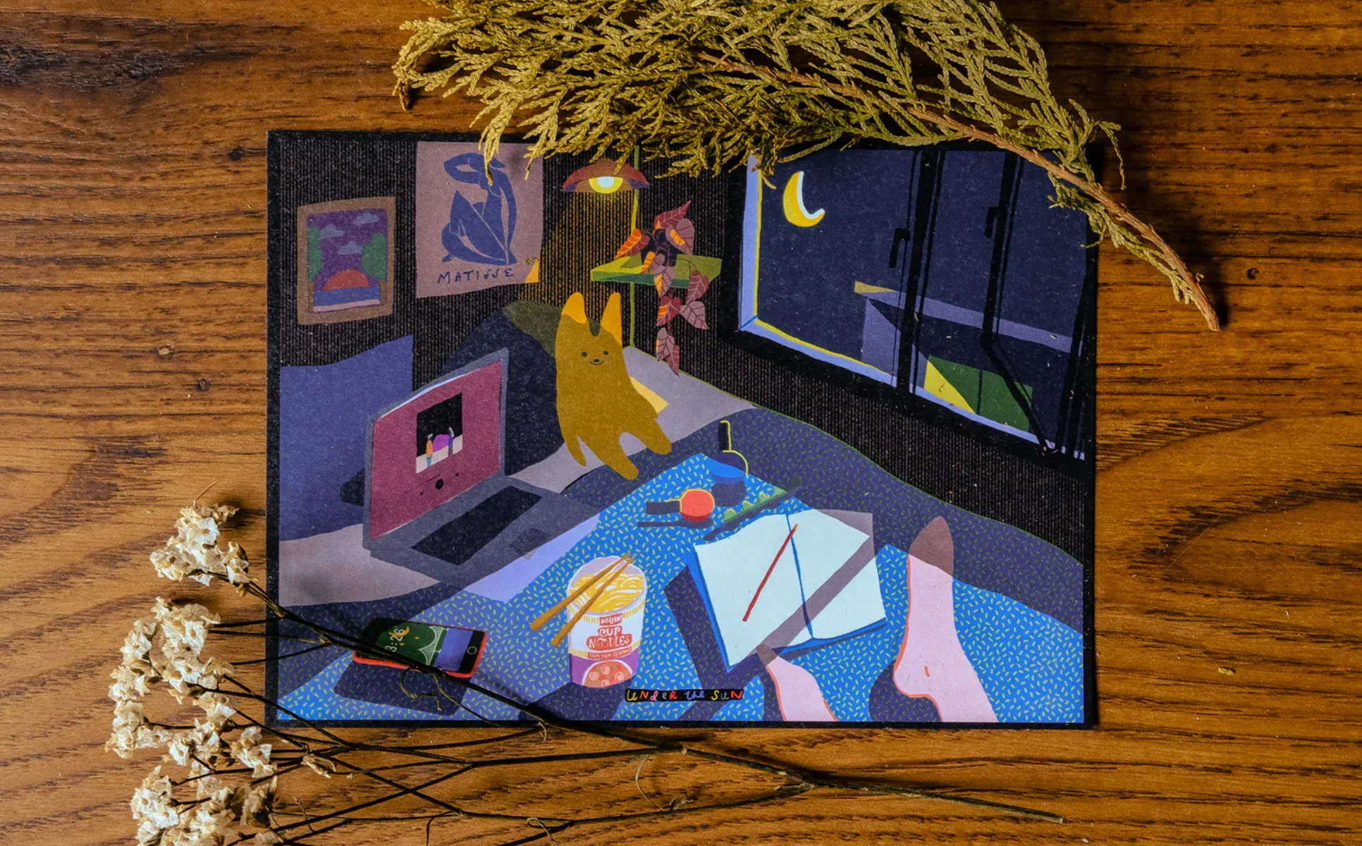 这个圣诞节，除了寄圣诞卡，还可以买一张美丽的插画卡片或印刷品。（Under the Sun提供）