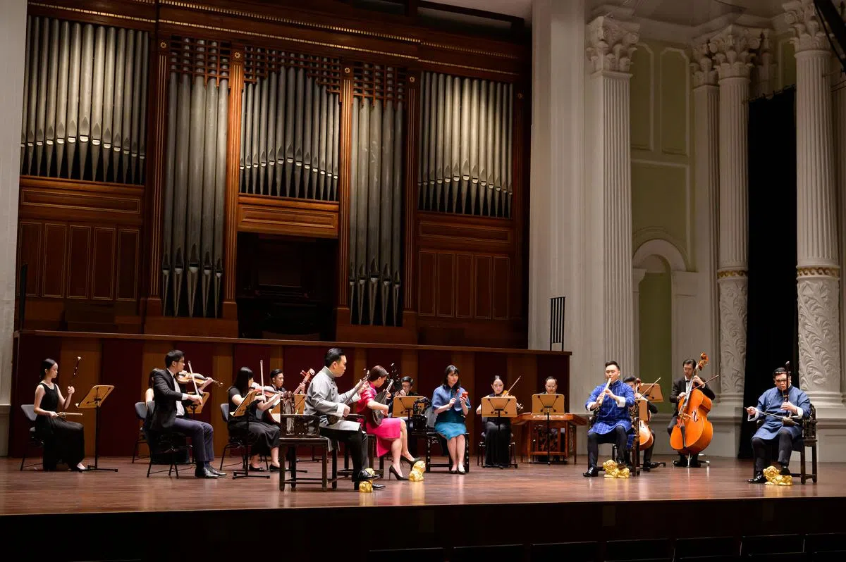 此次录《走马》是湘灵音乐社首次在西式音乐厅表演，也是首次与西洋乐队合作。（湘灵音乐社提供）