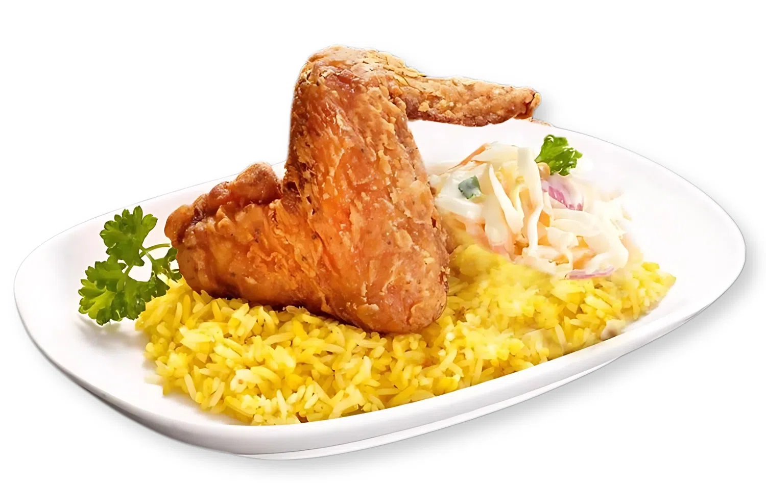 炸鸡翅膀饭。（受访者提供）
