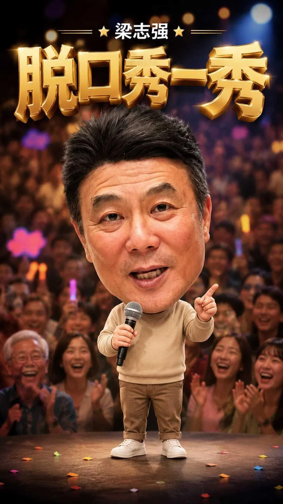 梁志强希望以脱口秀演出为契机，吸引更多能言善道的人，共同把本地的脱口秀市场炒热。（受访者提供）