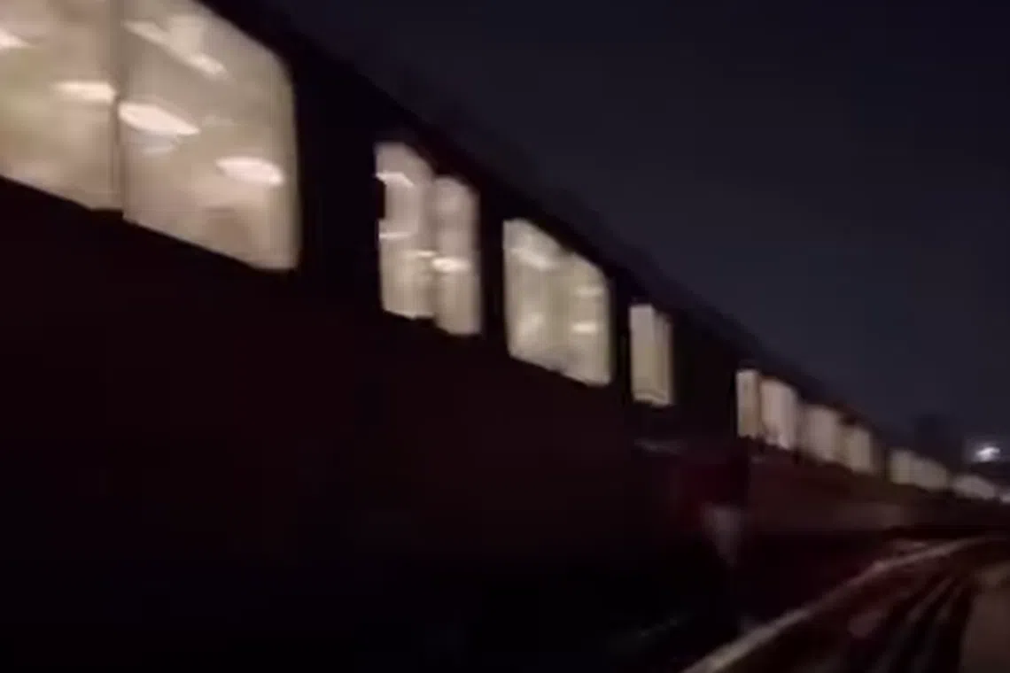 据了解，视频是在四美和丹那美拉地铁站之间的路段拍摄。（取自Instagram视频截图）