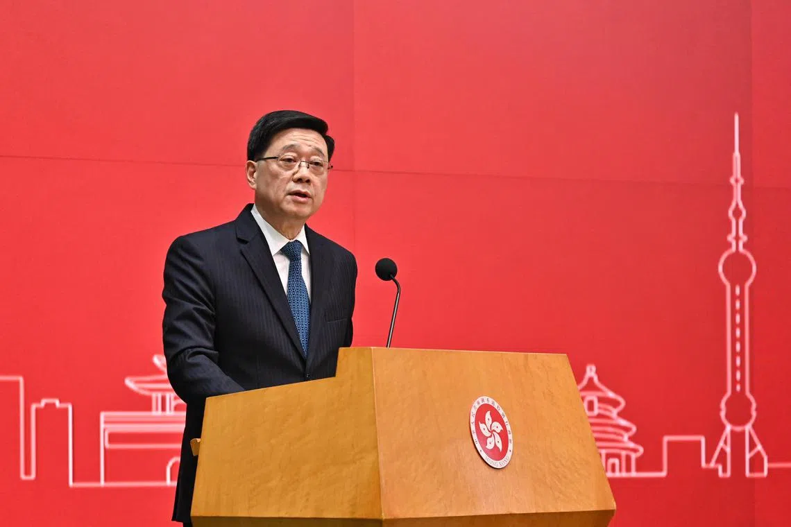 香港行政长官李家超星期四（4月17日）召开港区全国人大代表及政协委员专题座谈会。（香港政府新闻网）